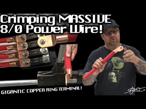 MASSIVE 8/0 OFC Power Cable + GIGANTIC Ring Terminal! The Crimp! + Easy Fusing & Distribution