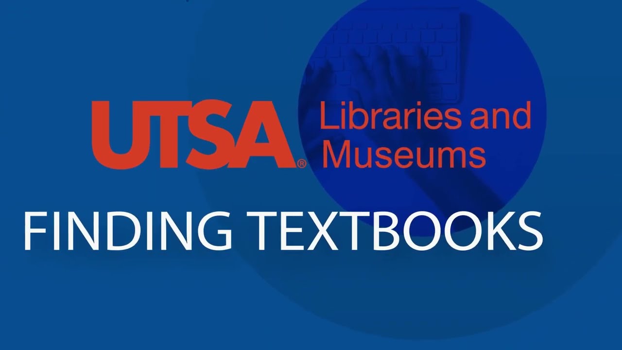 How to Find Textbooks with UTSA Libraries Quick Search