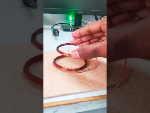 Electricity Without Wires 🤯 | wireless power transformer ⚡ #shorts #electronic #diy