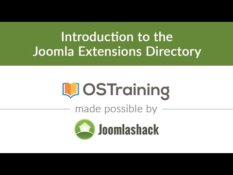 Joomla Beginner Class Lesson 31 Introduction to the Joomla Extensions Directory