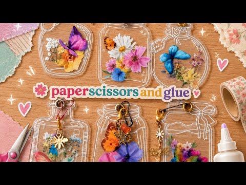 Transparent Flower Charm Jars Beautiful And Easy 🦋☕️🌸💐