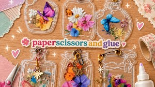 Transparent Flower Charm Jars Beautiful And Easy 🦋☕️🌸💐