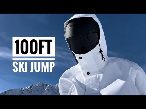 Trying to jump 100ft on skis