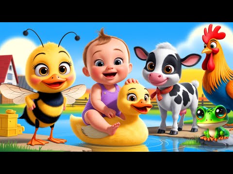 Abejita Chiquitita 🐝, El Patito Feliz 🐥, Sapito 🐸, Lola 🐮 & El Gallo 🐔 – Funny Songs For Kids 🎶