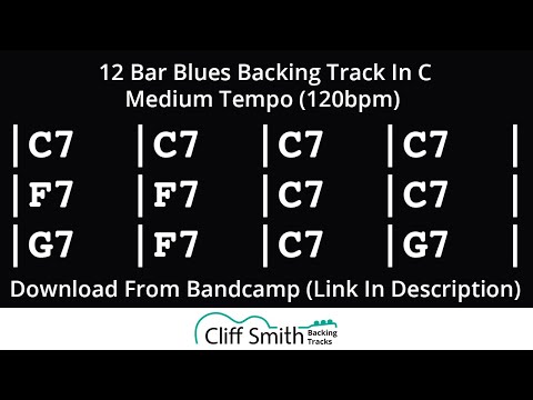 C - Medium Tempo 12 Bar Blues Backing Track (120bpm)