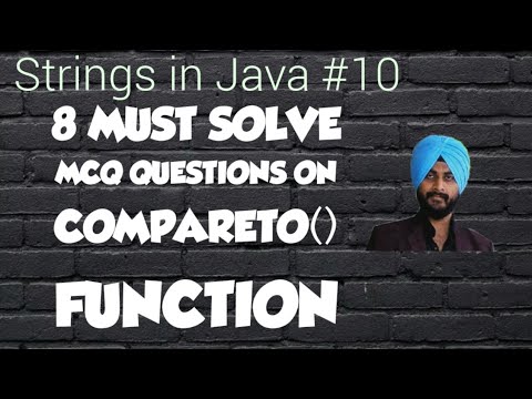 Strings In Java10 Must Solve Mcq On Compare To Function Of Java Java Programming