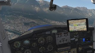 X-Plane 11 - Nhadrian C152II - Moving maps test flight at LOWI Innsbruck