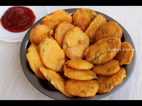 How to make potato pakoda - sliced potato baji Video