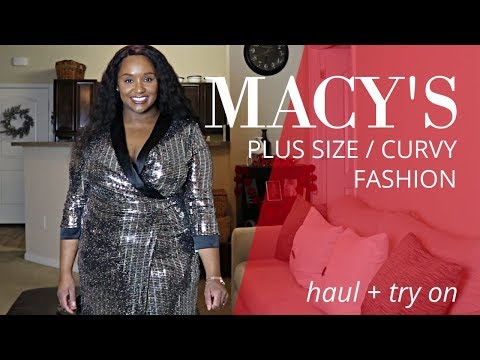 PLUS-SIZE MACY'S HAUL | HOLIDAY/NYE PARTY DRESS & MORE!