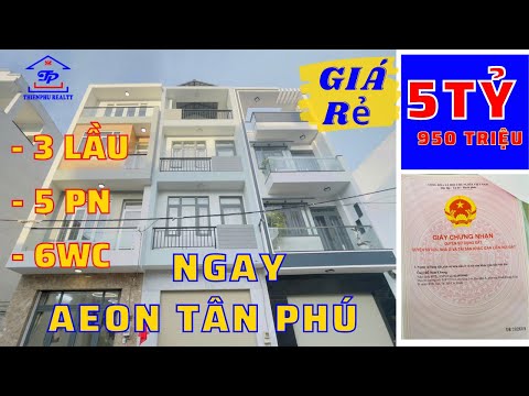 Bán nhà Gần AEON Tân Phú | Nhà hướng Tây | Đường thông 8m - Sổ hồng mua bán công chứng ngay