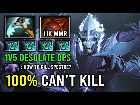 100% Can't Kill Unstoppable 1v5 Late Game Hard Carry 11K Spectre Hit Like a Truck Dota 2
