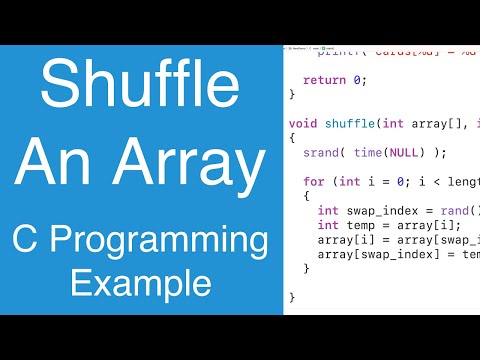 Shuffle An Array C Programming Example