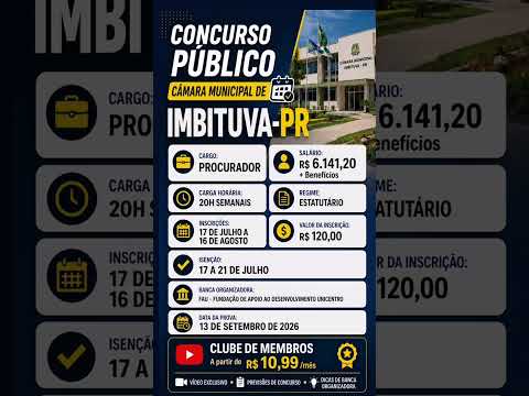 Saiu concurso da Câmara de Imbituva-PR #concursopublico #advocaciapublica