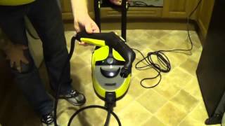 Karcher SC5 Steam Cleaner, set up & demo video.