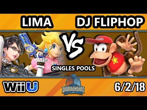 DHATX18 Smash 4 - Lima (Peach, Bayonetta) Vs. DJ Fliphop (Diddy Kong) - Wii U Pools A1
