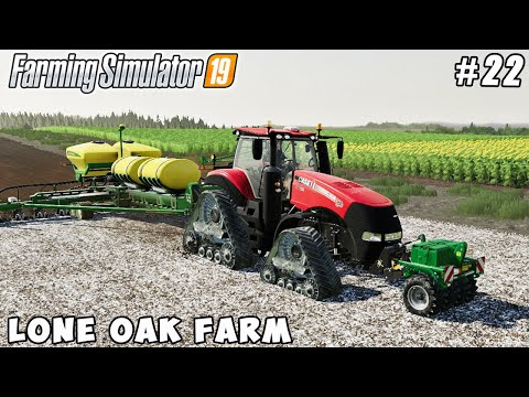Planting cotton with new tractor and planter | Lone Oak Farm | Farming simulator 19 | Timelapse #22