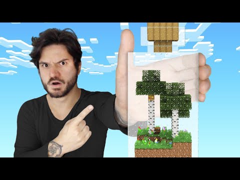 COMO EU SOBREVIVI NO MINECRAFT DENTRO DE UMA GARRAFA DE VIDRO!