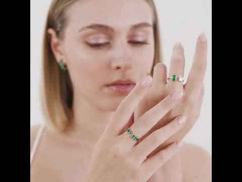 Elegantní otevřený prsten Fancy Life Green FLG09