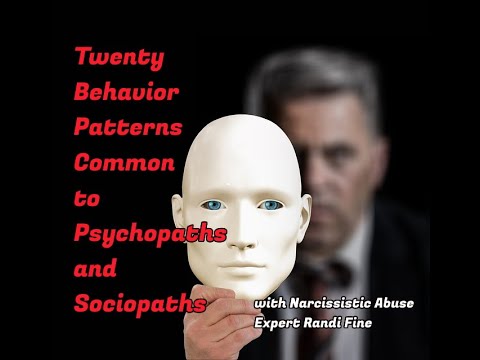 Twenty Behaviors Common to Psychopaths and Sociopaths