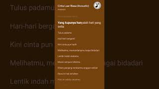 Download lagu Lirik Lagu : Cinta Luar Biasa - Andmesh #lirikterjemahan #liriklagu #songlyrics #cintaluarbiasa mp3