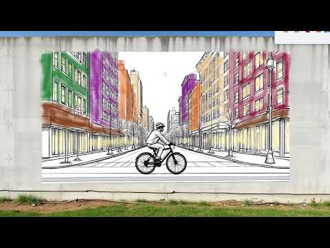 Il ciclista - Murales digitale