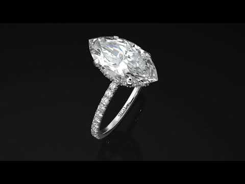 Hidden Halo Marquise Diamond Engagement Ring - Journey
