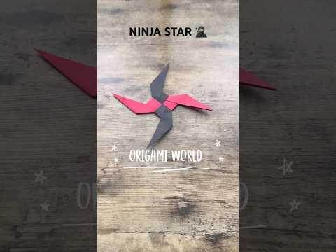 ORIGAMI NINJA STAR SHURIKEN PAPER CRAFT EASY TUTORIAL | DIY PAPER SHURIKEN NINJA STAR STEP BY STEP