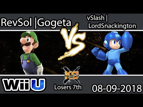 KO2018 Smash Wii U (Losers 7th) - vSlash|Snack (Megaman) vs. RevSol|Gogeta (Luigi)