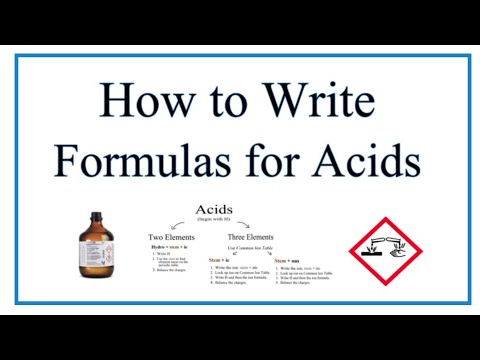 Formula Writing for Acids: Explanation, Flowchart, and Practice