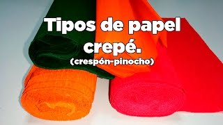 Tipos de papel crepe (crespón o pinocho) (Types of paper crepe Eng. subs.)