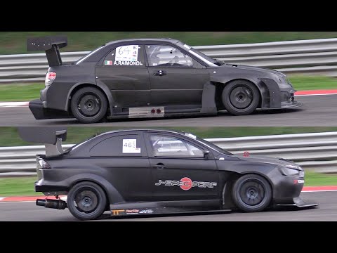 700HP Subaru Impreza vs. 800HP Lancer EVO TIME ATTACK MONSTERS @ Track | Full Carbon Track BEASTS 🔊