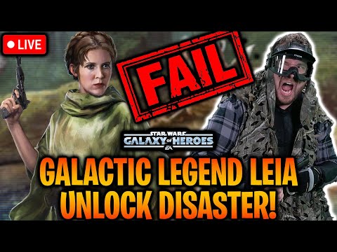 Galactic Legend Leia Organa Unlock MASSIVE FAIL - FIX UR GAME - Tier 1 to 3 Only - SWGOH