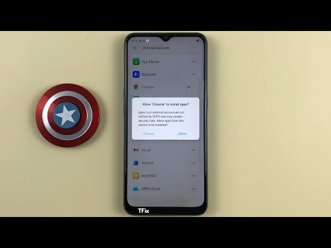 How to enable/disable Install APK apps of unknown origin on OPPO A31 Android 9