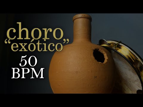 Base percussiva para improviso, levada de choro (chorinho) lento (50 BPM) pandeiro e moringa (udu)