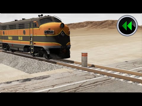 Reverse Trains vs Bollards - BeamNG Drive