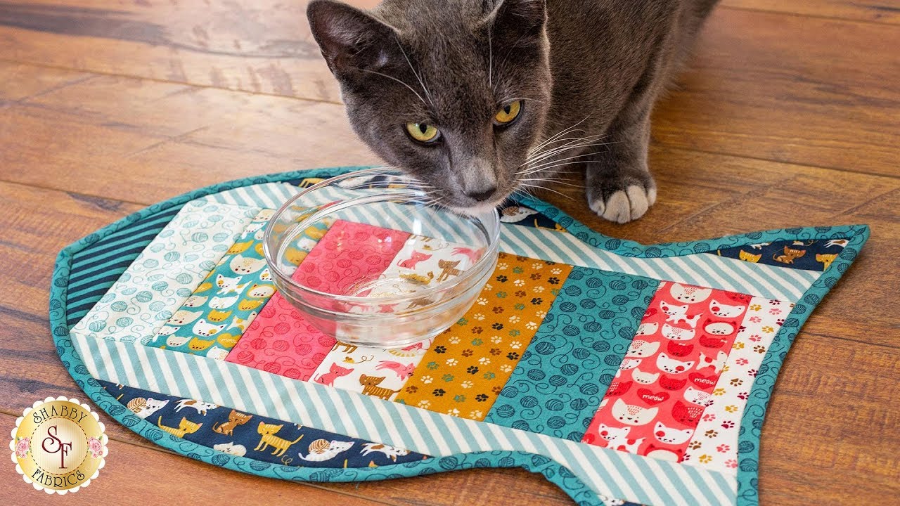 Quilt As You Go Pet Placemat - Cat Fish from June Tailor