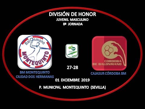 BM MONTEQUINTO CIUDAD DOS HERMANAS vs  CAJASUR CÓRDOBA BM DIVISIÓN HONOR JUVENIL MASCULINO 30-11-9.