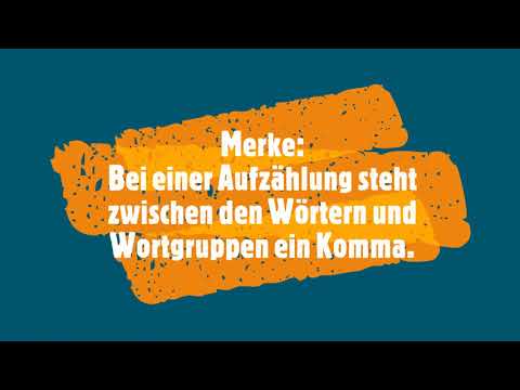 Kommasetzung bei Aufzählungen