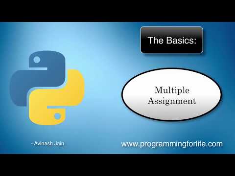 Introduction To Python Programming 21 Multiple Assignment