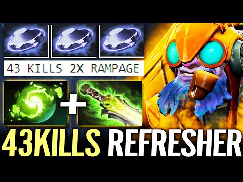 🔥 43 KILLS Tinker REFRESHER + BKB MID — 9min GODLIKE Non-stop RAMPAGE Master Dota 2 Pro