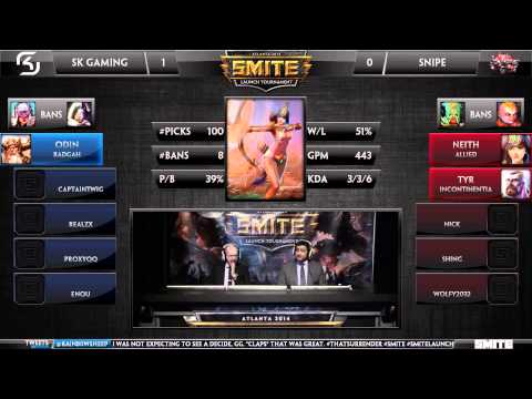 Smite Launch Tournament - SNIPE vs. SK Gaming (Day 2)