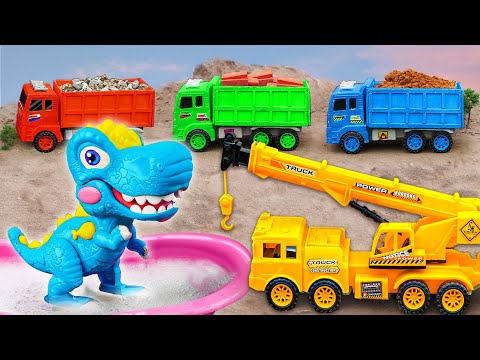JCB car toy, Crane, Dump truck rescue Dinosaurs - Valuable for teamwork, problem-solving - for kids