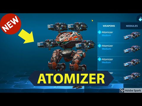 War Robots Test Server - New Medium Weapon Atomizer - WR Gameplay