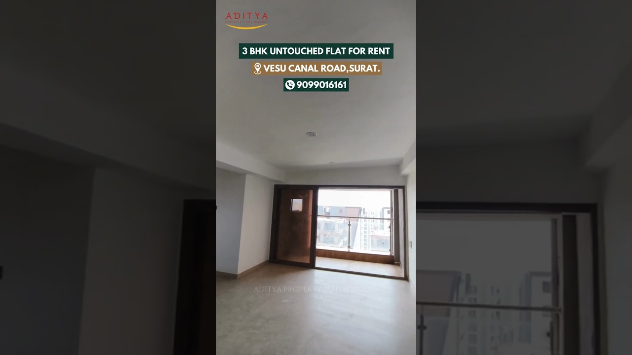 3 BHK Flat For Rent in Vesu Canal Road, Surat in Vesu, Surat — photo 1 of 10