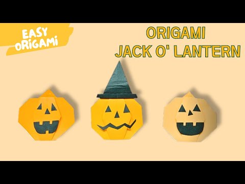 DIY Halloween Lantern Origami  Easy Paper Folding Decoration Lights