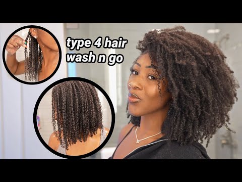 MY TYPE 4 NATURAL HAIR WASH N GO ROUTINE... how to...
