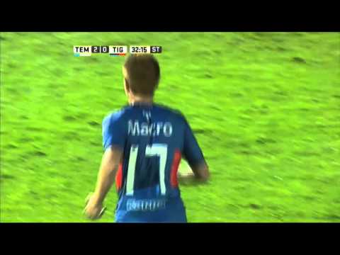 Izaguirre se fue expulsado. Temperley 2 - Tigre 0. Fecha 5. Primera División 2016