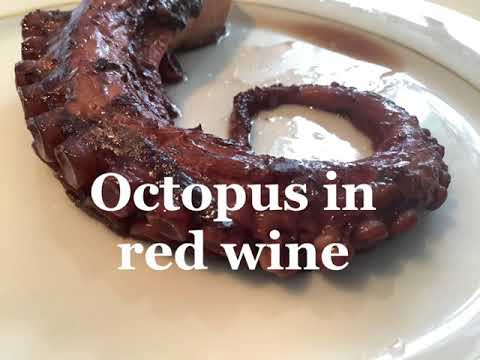 Octopus in red wine