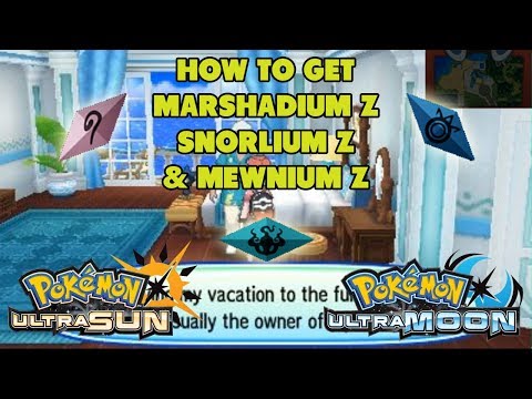 How To Get Snorlium Z, Mewnium Z & Marshadium Z In Pokemon Ultra Sun & Ultra Moon