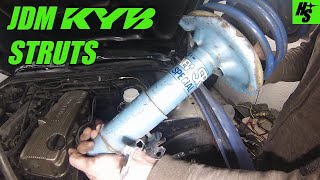 240SX S13 JDM Front Struts Install - How To